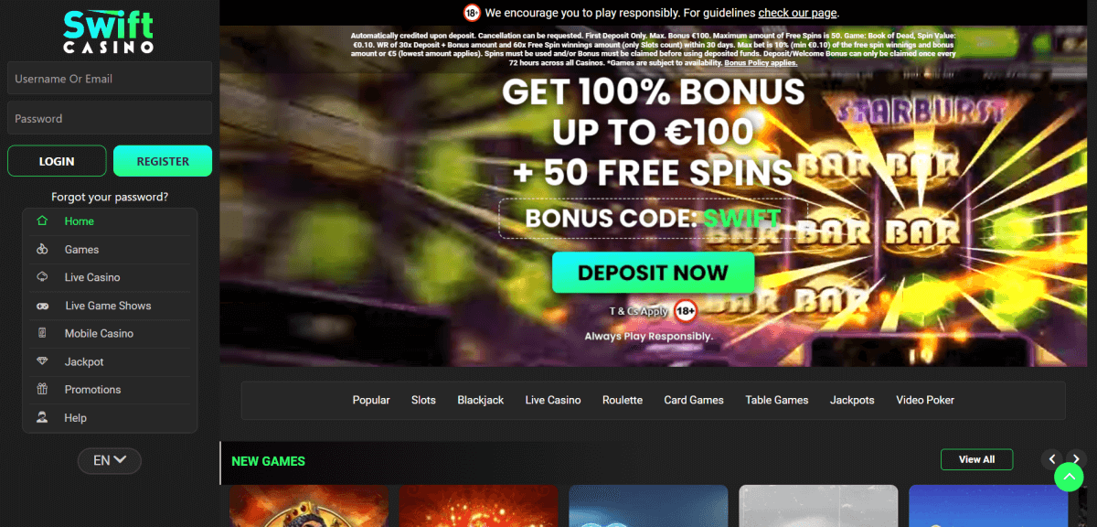 Oplev Spændingen ved Swift Casino DK 849431035